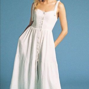 Urban Outfitters Positano Linen Midi Dress